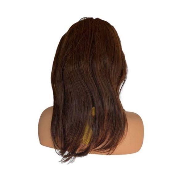 13 x 4 Lace Front Chestnut Brown Wig 21” 100% Human Hair Size Average - Picture 4 of 8
